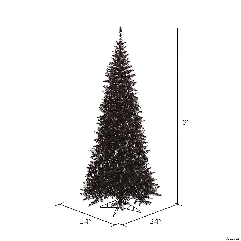 Vickerman 6.5' Black Fir Christmas Tree - Unlit