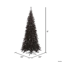 Vickerman 6.5' Black Fir Christmas Tree - Unlit