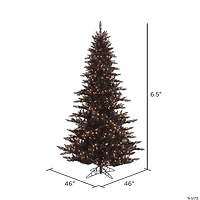 Vickerman 6.5' Black Fir Christmas Tree with Warm White LED Lights