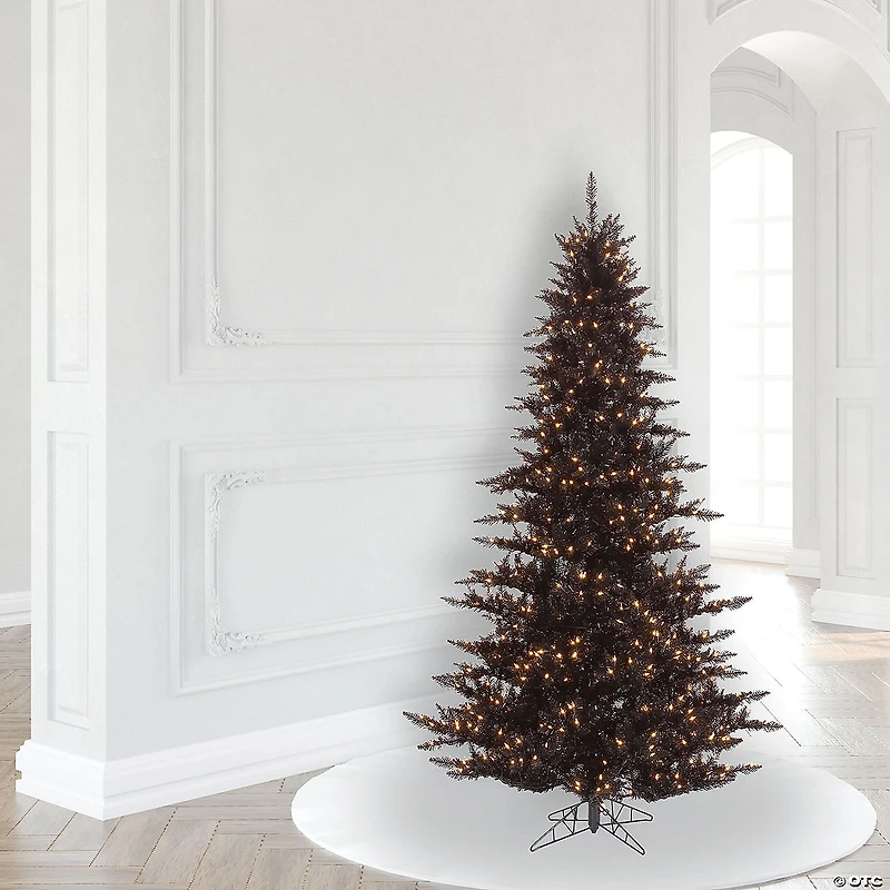 Vickerman 6.5' Black Fir Christmas Tree with Warm White LED Lights