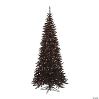 Vickerman 6.5' Black Fir Slim Christmas Tree with Warm White LED Lights