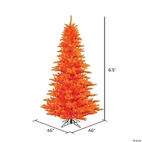 Vickerman 6.5' Orange Fir Christmas Tree with Orange LED Lights