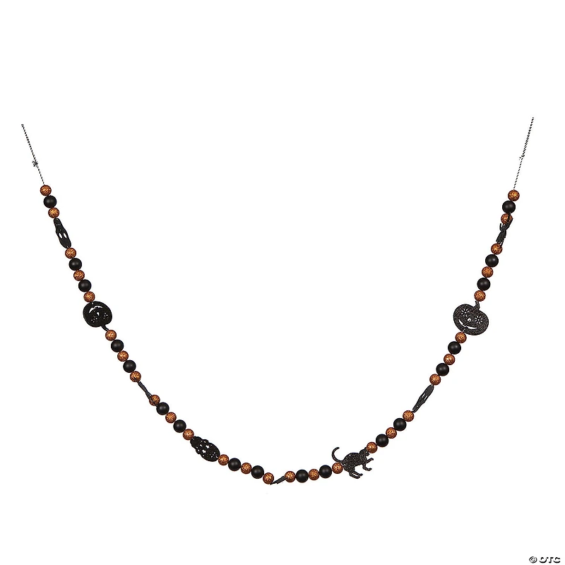Vickerman 6' Orange and Black Halloween Garland.