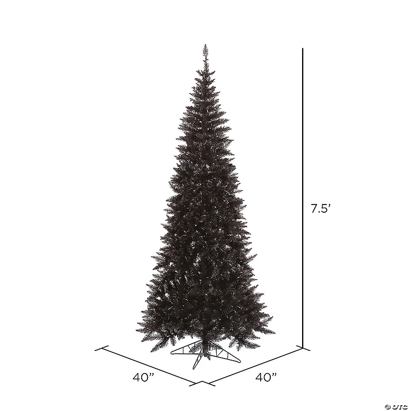 Vickerman 7.5' Black Fir Christmas Tree