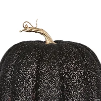Vickerman 8" Black Pumpkins Assorted Set of 3.