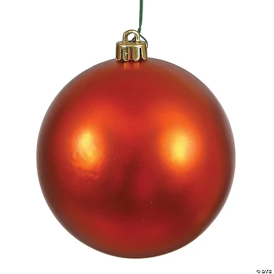 Vickerman 8" Burnished Orange Matte Ball Ornament