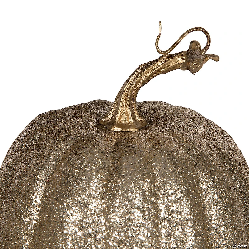 Vickerman 8" Champagne Pumpkins Assorted Set of 3.