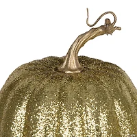 Vickerman 8" Gold Pumpkins Assorted Set of 3.