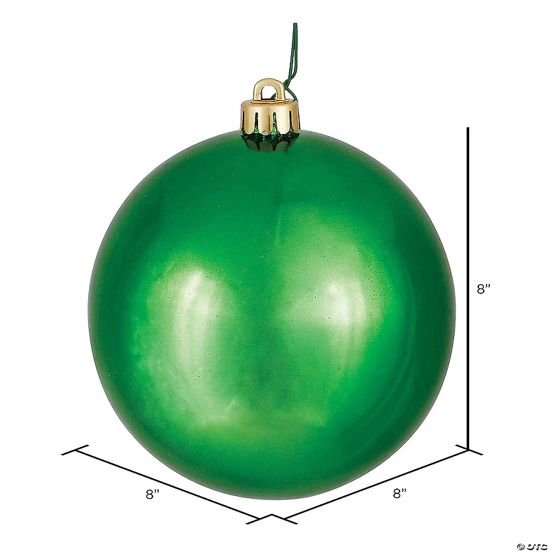 Vickerman 8" Green Shiny Ball Ornament