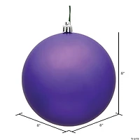Vickerman 8" Purple Matte Ball Ornament