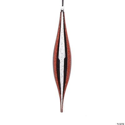 Vickerman Shatterproof 13" Giant Black White Orange Shuttle Christmas Ornament, 2 per bag