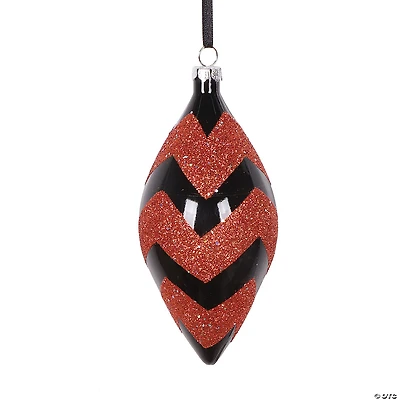 Vickerman Shatterproof 5" Black Orange Shuttle Christmas Ornament, 4 per bag