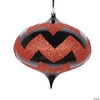 Vickerman Shatterproof 6.3" Black Orange Onion Christmas Ornament, 2 per bag