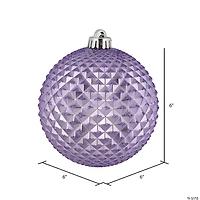 Vickerman Shatterproof 6" Lavender Durian Glitter Ball Christmas Ornaments, 4 per Box