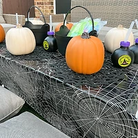 Vintage Halloween Plastic Tablecloth