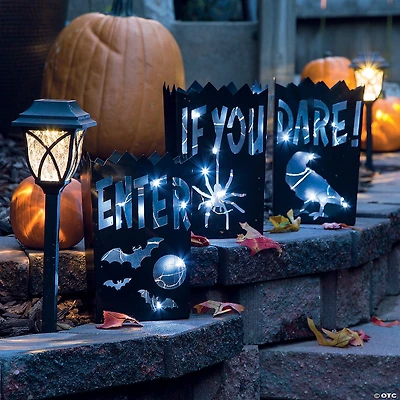 Vintage Metal Luminary Halloween Decorations