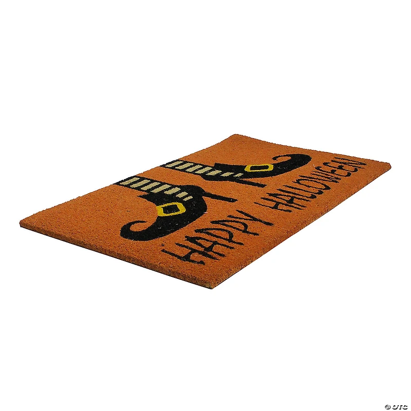 Wicked Witch Shoes "Happy Halloween" Coir Doormat 18" x 30"