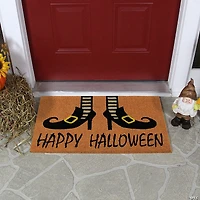 Wicked Witch Shoes "Happy Halloween" Coir Doormat 18" x 30"