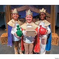 Wise Men Gifts Molded Plastic Nativity Pageant Props - 3 Pc.