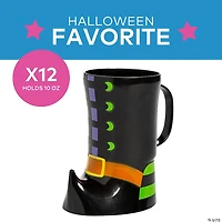 Witch Boot Plastic Mugs - 12 Pc.
