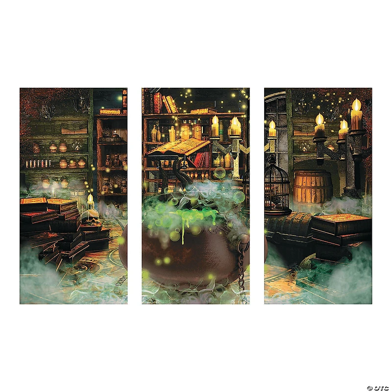Witches’ Kitchen Backdrop Halloween Decoration - 3 Pc.