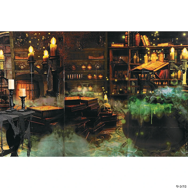 Witches’ Kitchen Backdrop Halloween Decoration - 3 Pc.