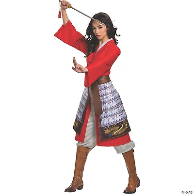 Women's Deluxe Mulan Hero Red Dress Costume