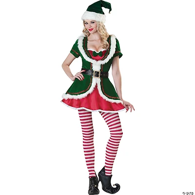 Women's Holiday Honey Christmas Elf Dress Costume