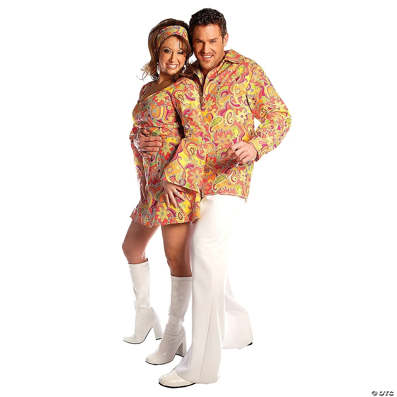 Women's Orange Go Go Dress Costume