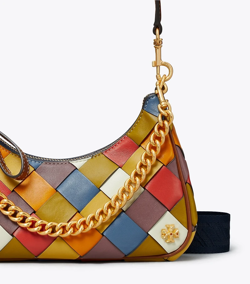 151 Mercer Woven Small Crescent Bag