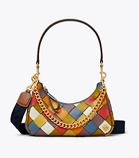 151 Mercer Woven Small Crescent Bag