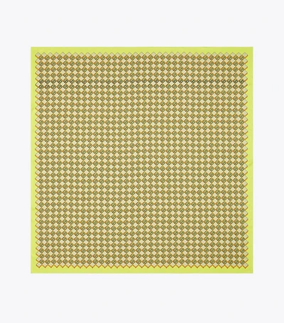 3D Checkered Logo Double-Sided Oversized Silk Square Scarf 