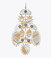 Abstract Beaded Chandelier Earrings