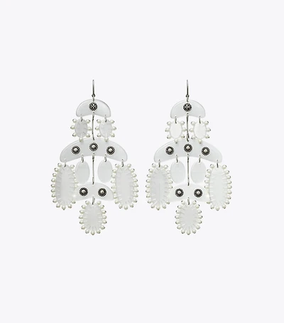 Abstract Beaded Chandelier Earrings