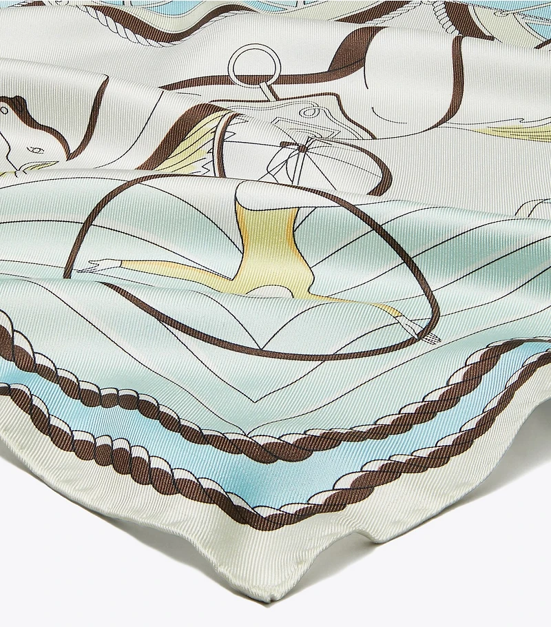 Acrobats Double-Sided Silk Square