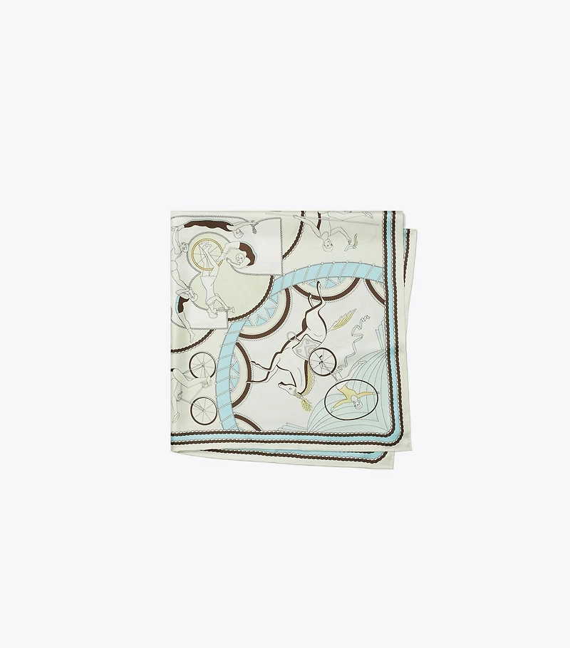 Acrobats Double-Sided Silk Square