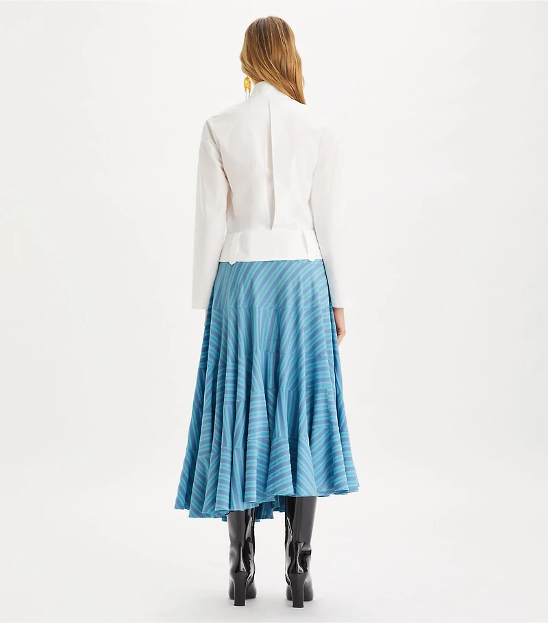 Asymmetric Jersey Skirt