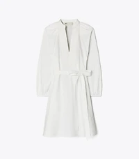 Balloon Sleeve Cotton Tunic Dress