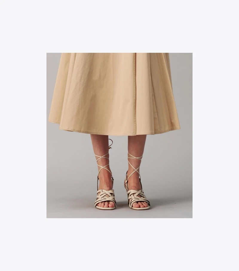 Basket-Weave Espadrille Wedge