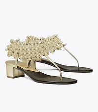 Beaded Heeled Sandal