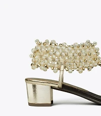 Beaded Heeled Sandal