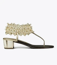 Beaded Heeled Sandal