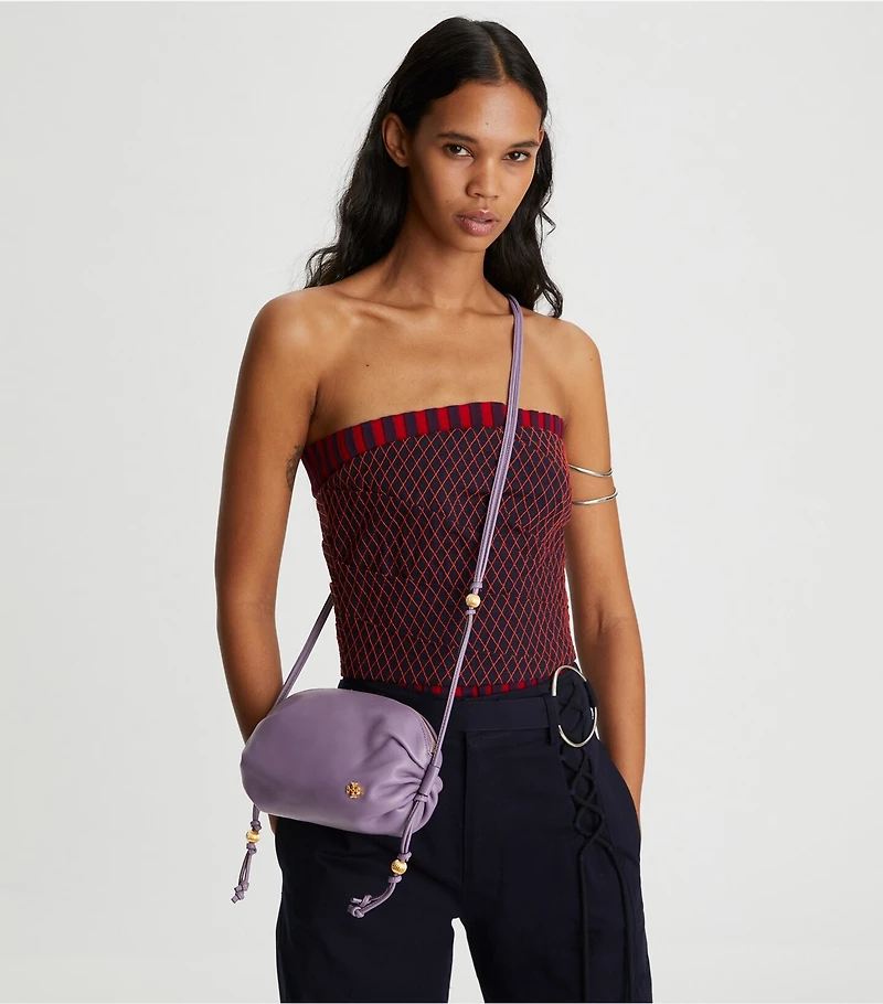 Beaded Strap Soft Mini Crossbody