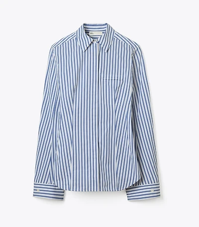 Bell-Sleeve Cotton Shirt
