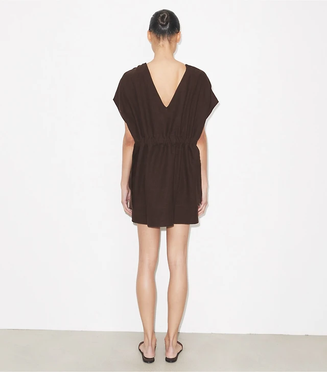 tory burch pleated linen dress Tory Burch Women's Linen Dress in Black, size 4