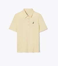 Birdie-Embroidered Cotton Polo
