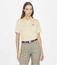 Birdie-Embroidered Cotton Polo