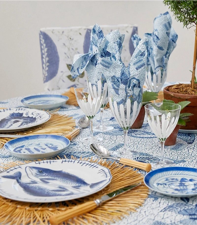 Butterfly Batik Cocktail Napkin, Set of 4