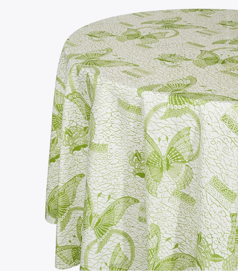 Butterfly Batik Round Tablecloth, 108"