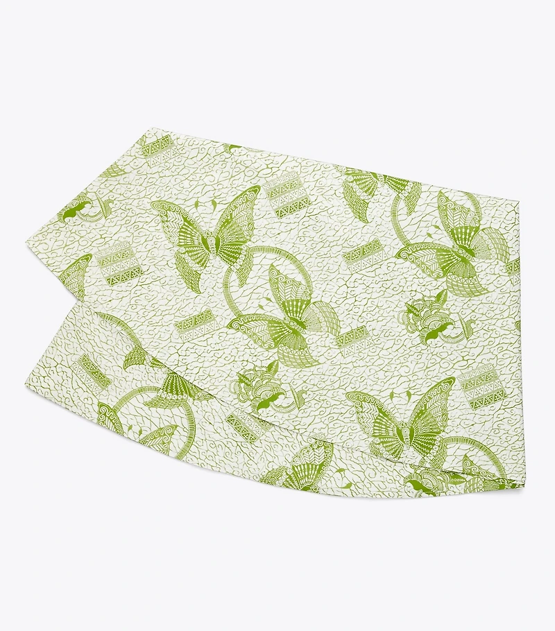 Butterfly Batik Round Tablecloth, 108"